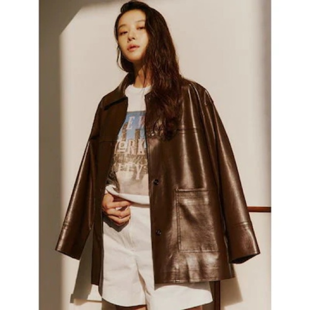 Grove Wilbur leather half coat